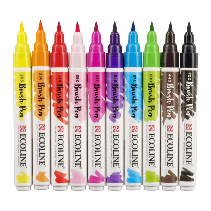 Ecoline Brush Pen Bright Watercolor Pens
