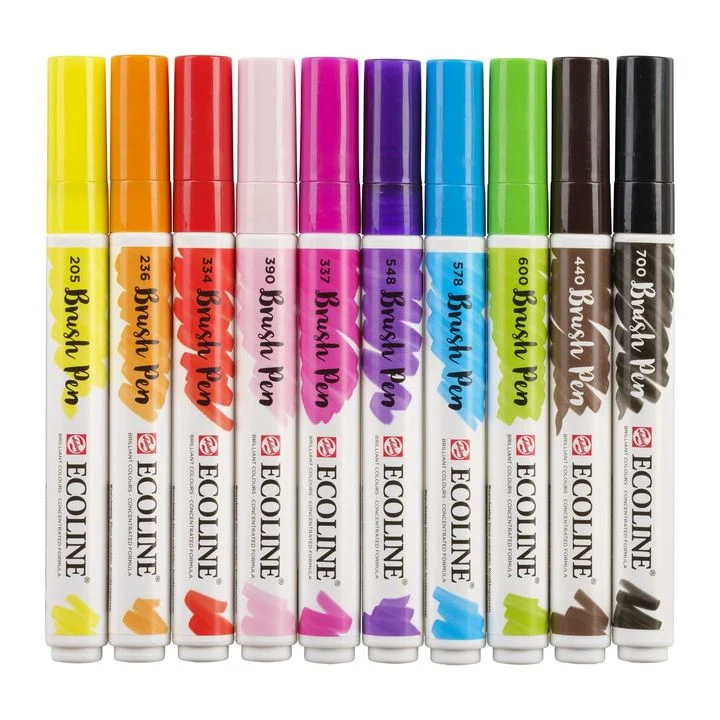 Ecoline Brush Pen Bright Watercolor Pens
