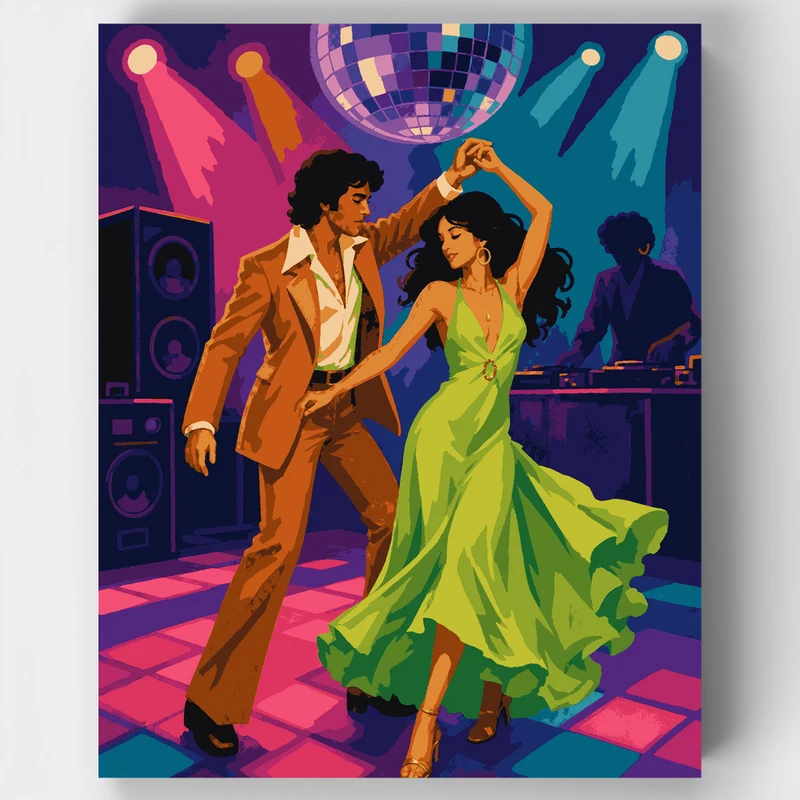 Disco Ball Dancers - Paint by Numbers Kit