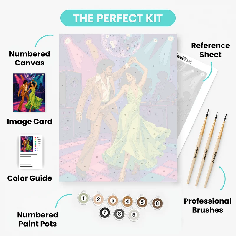 Disco Ball Dancers - Paint by Numbers Kit