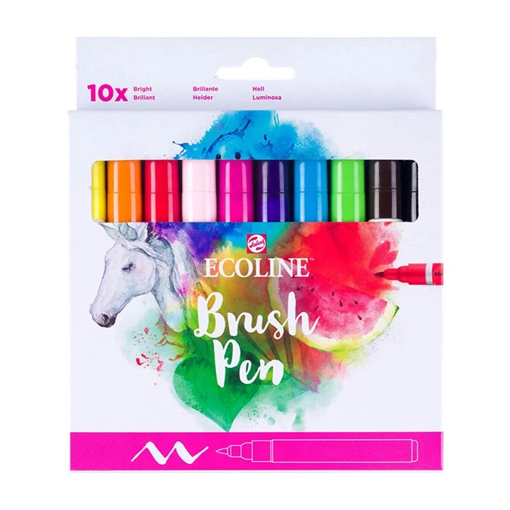 Ecoline Brush Pen Bright Watercolor Pens Set of 10
