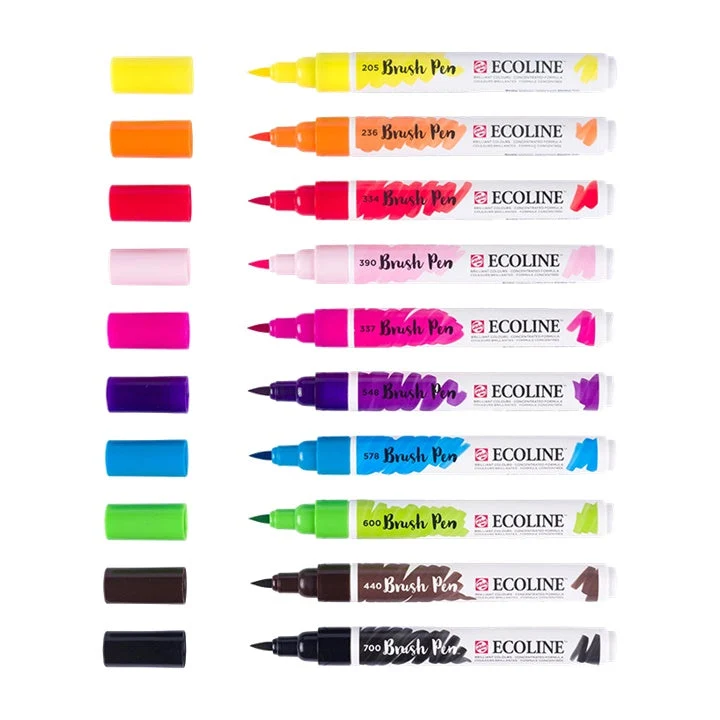 Ecoline Brush Pen Bright Watercolor Pens Set of 10
