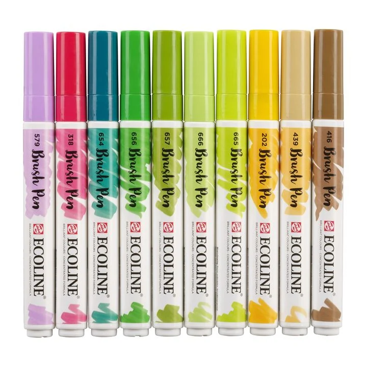 Ecoline Botanic Brush Pen Watercolor Pens