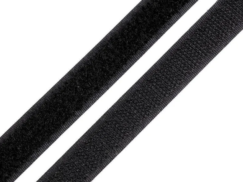 Klettband 16mm schwarz Flauschband