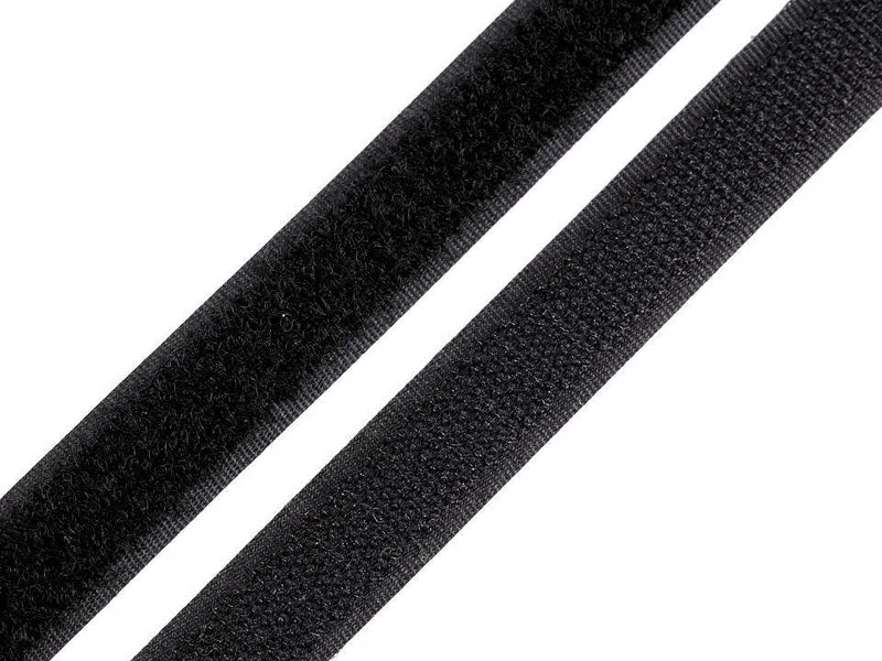Klettband 16mm schwarz Hakenband