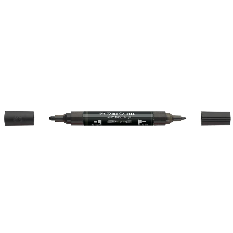 Faber-Castell Multimark Acrylic Marker Dual Tip – Black glossy