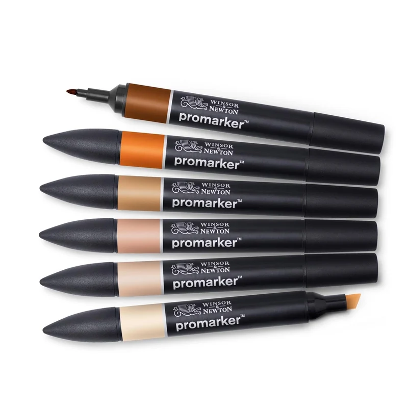 Winsor and Newton - PROMARKER 6 Set SKIN TONES SET 2