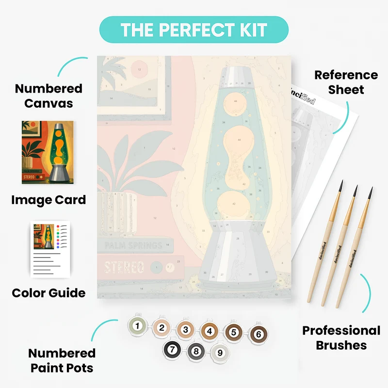 Emerald Lava Lamp Glow - Paint by Numbers Kit