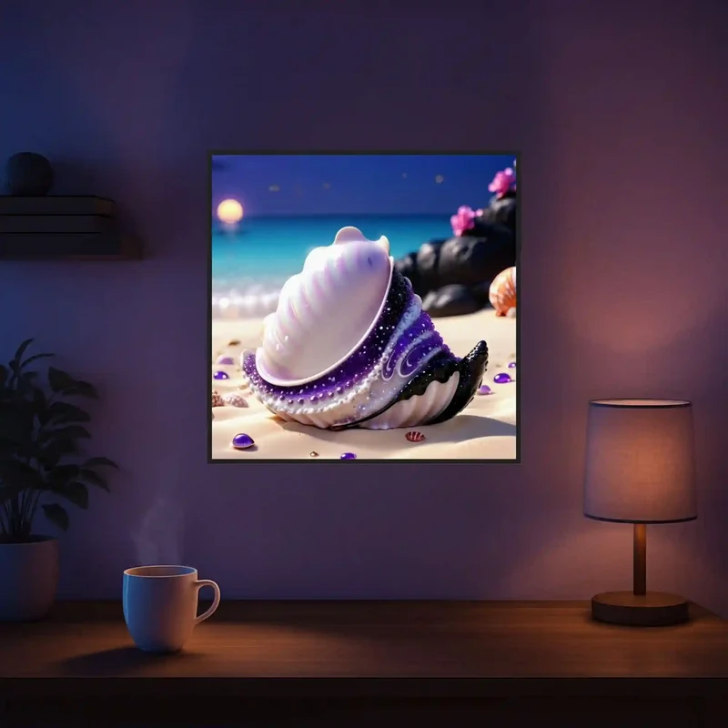 Diamond Painting - Muschel Violett