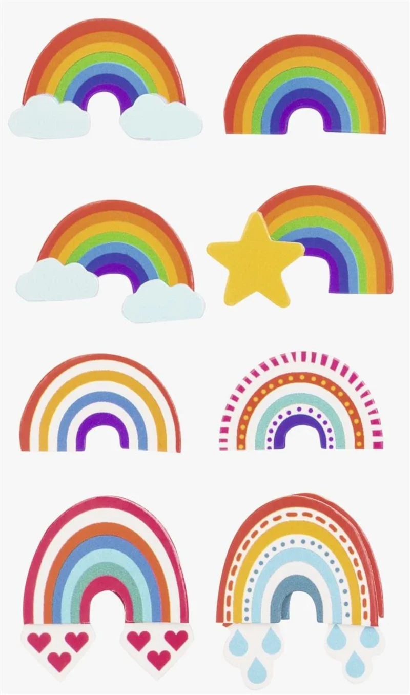 BRUNNEN Sticker Mix Regenbogen mit Deko-Details