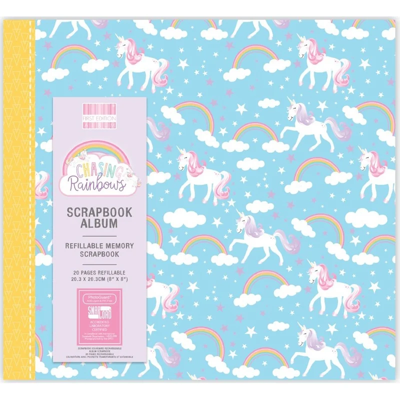 First Edition - 8x8 Album - Chasing Rainbows Unicorn