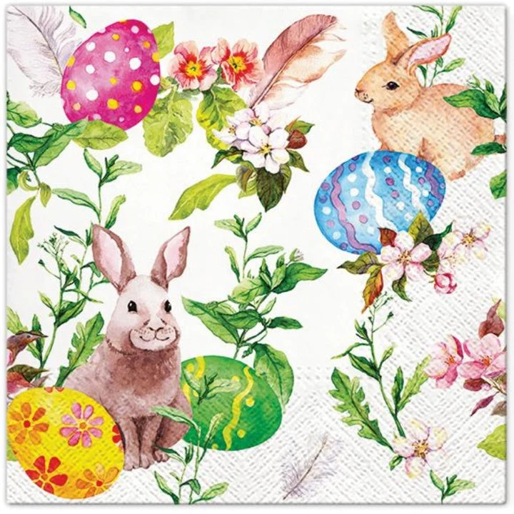 Boho Easter Decoupage Napkins - 1 pc