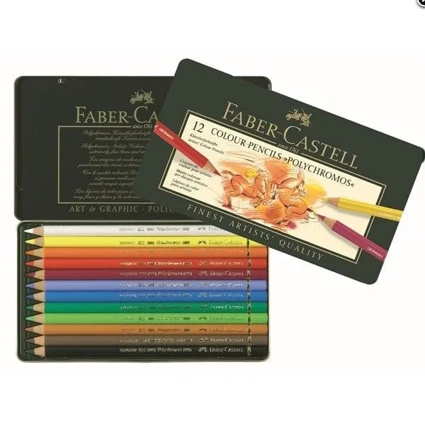 Faber-Castell Polychromos Colour Pencils 12 Pack