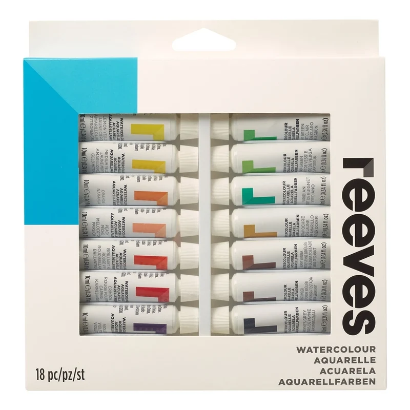 Reeves - Fine Watercolour 10ml -18 Piece Set