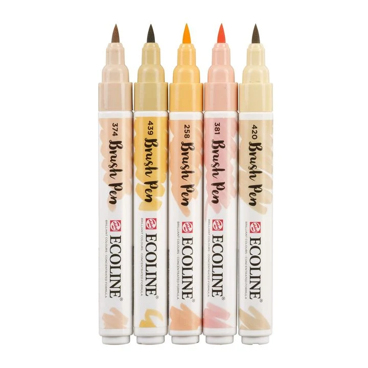 Ecoline Brush Pen Watercolor Pens Beige Pink