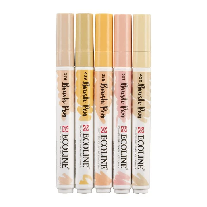 Ecoline Brush Pen Watercolor Pens Beige Pink