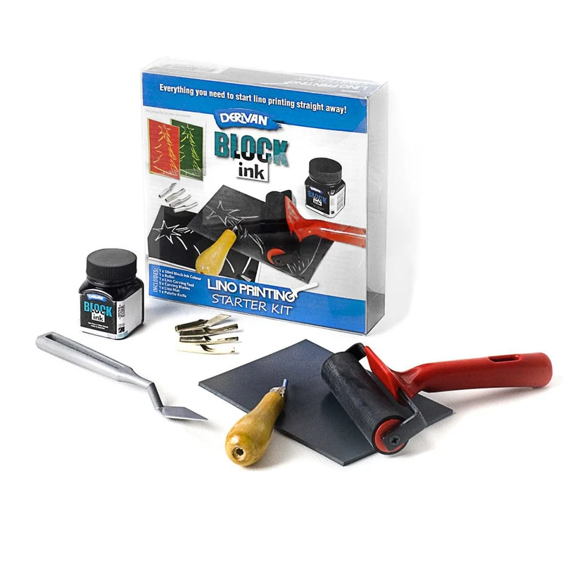 Derivan Block Ink Lino Printing Starter Pack