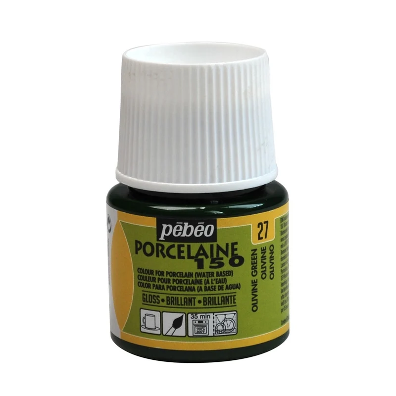 Pebeo - Porcelaine 150 Gloss Paint - Olivine Green - 45ml