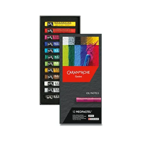 Box of 12 NEOPASTEL Oil Pastels