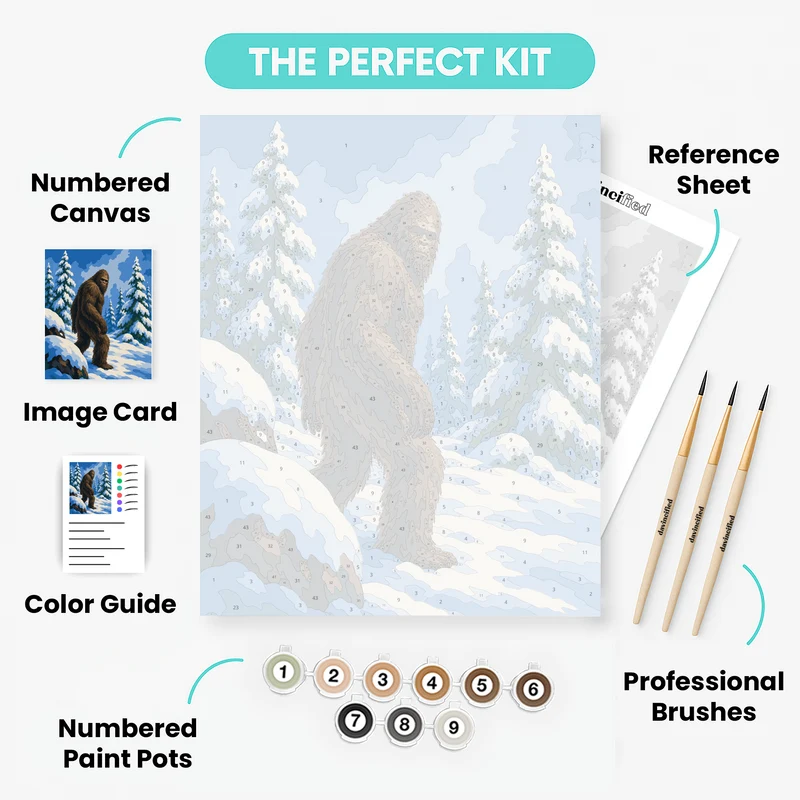 Snowbound Sasquatch - Paint by Numbers Kit