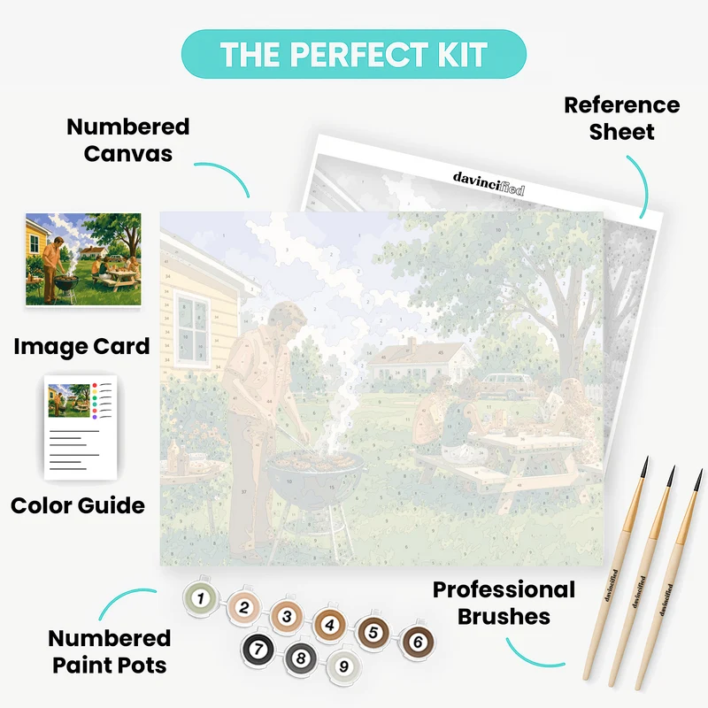 Backyard Barbecue Afternoon - Paint by Numbers Kit