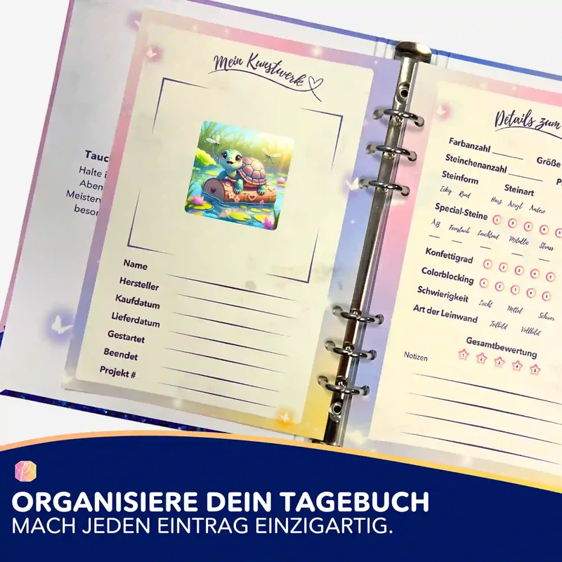 Aufkleber 5er-Set - Schildkrötenmädchen Karla