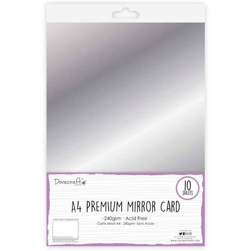 Dovecraft - A4 Mirror Card - Silver