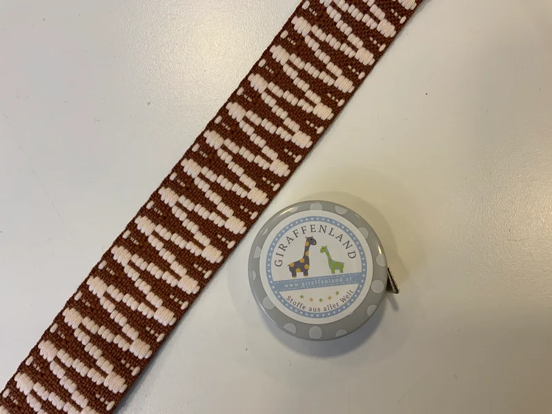 Gurtband 40mm Zickzack beidseitig braun