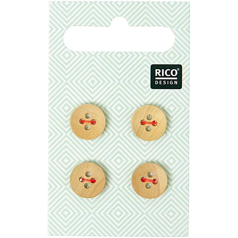 Rico Design Knopfmix Holz 11mm
