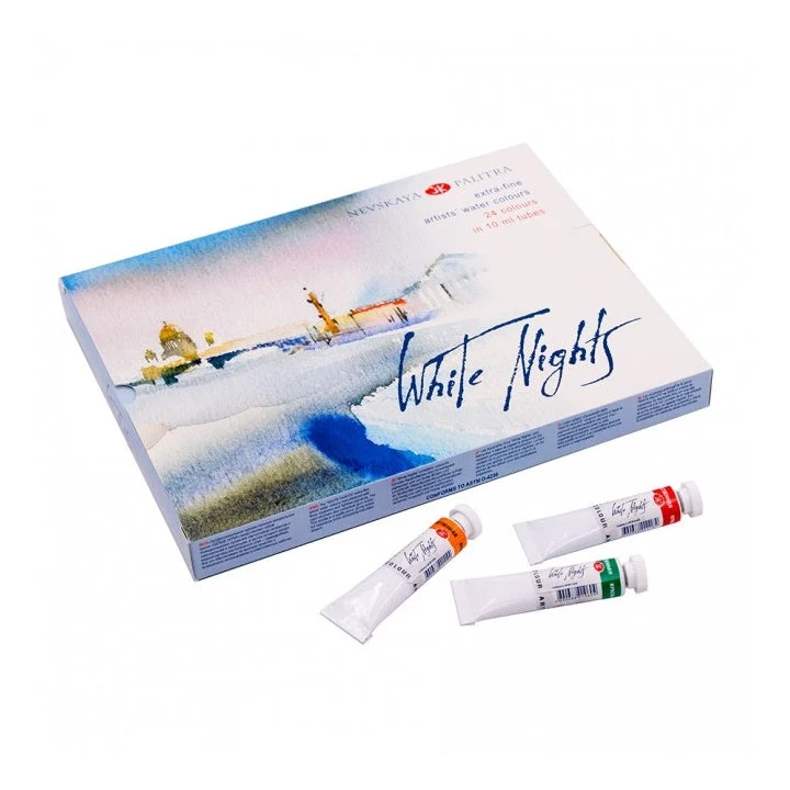 White Nights Watercolor Set in Tubes, 24x10 ml