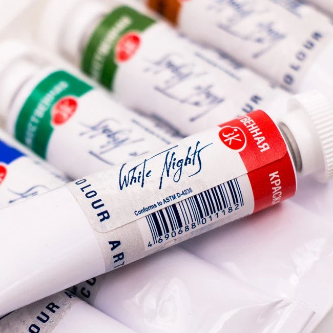 White Nights Watercolor Set in Tubes, 12 x 10 ml