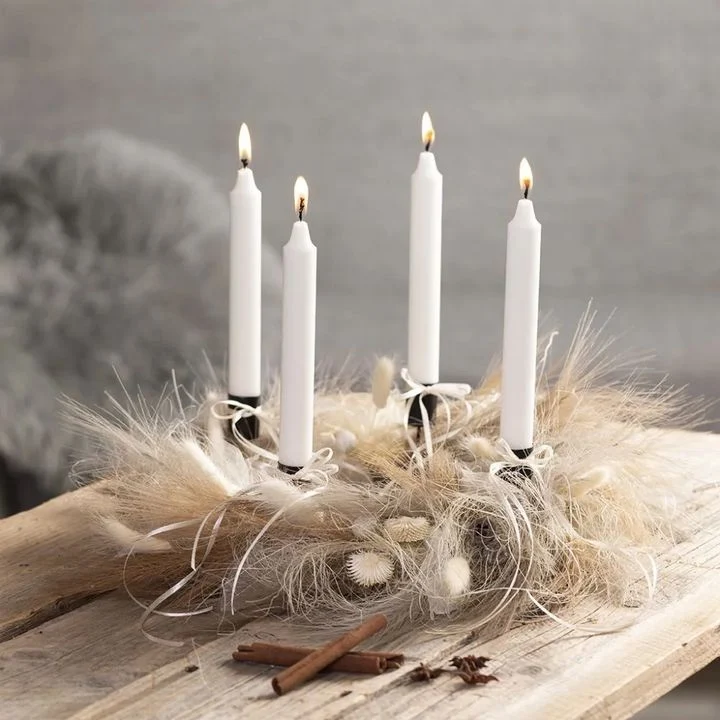 Set of 4 Black Candle Holders