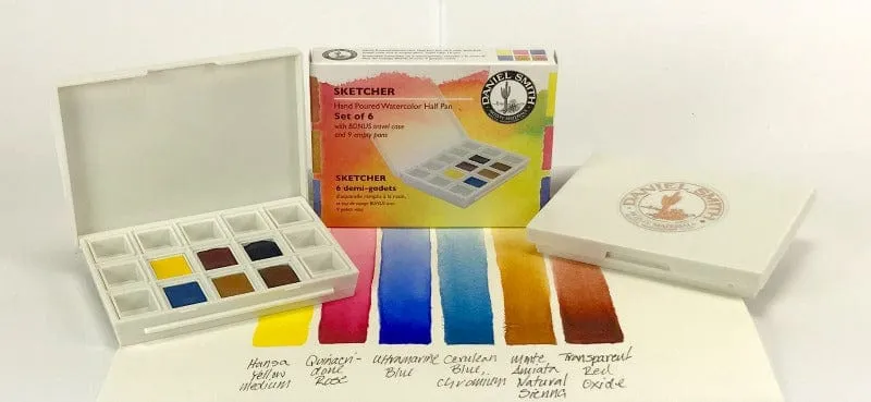 Daniel Smith Hand Poured Watercolour Half Pan Set of 6
