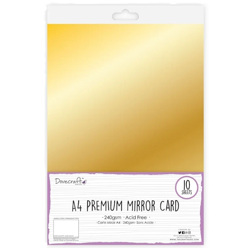 Dovecraft - A4 Mirror Card - Gold