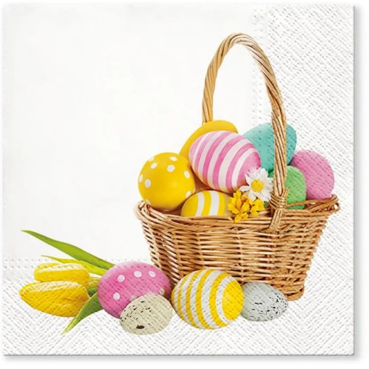 Decoupage Napkins, Basket of Joy - 1 pc