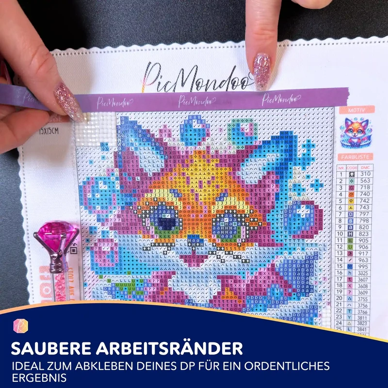 Klebeband für Diamond Painting - lila Picmondoo Logo