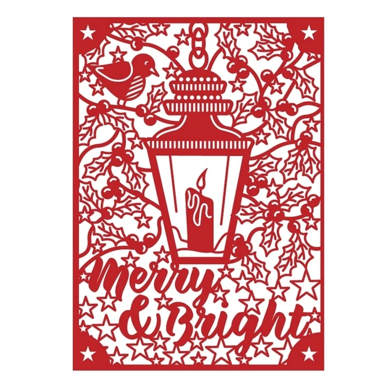 First Edition - Christmas Craft a Card Die - 5x7 Merry & Bright