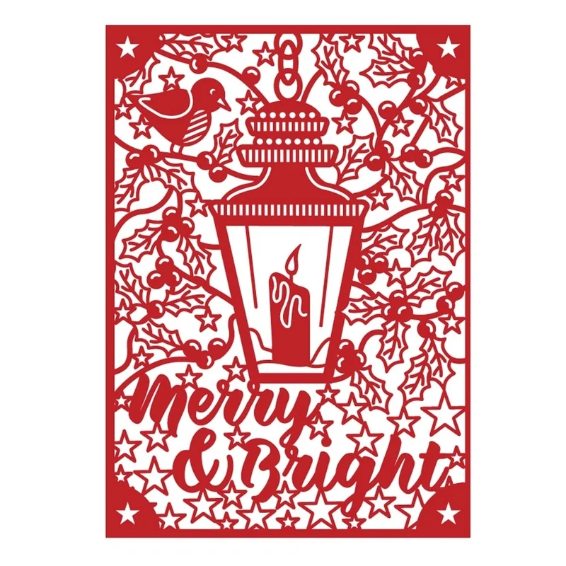 First Edition - Christmas Craft a Card Die - 5x7 Merry & Bright