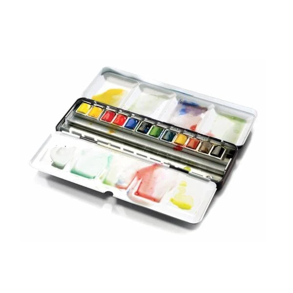 Winsor & Newton Professional Watercolour Half Pan Black Box Set of 12