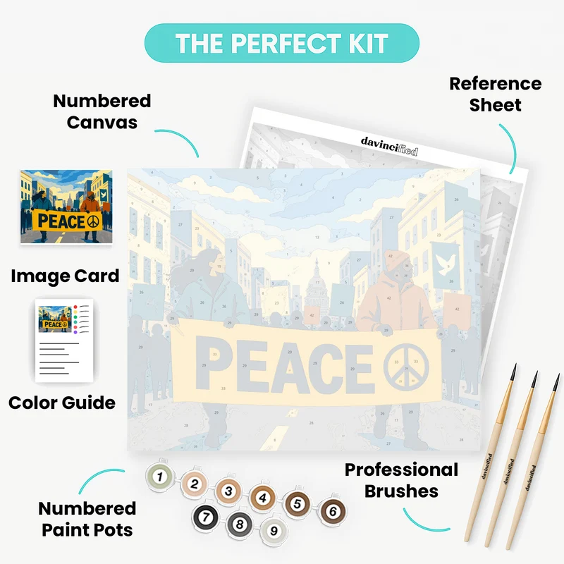 Capitol Peace March - Paint by Numbers Kit