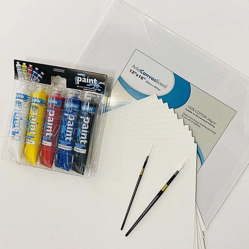 Derivan Student Acrylic Paint pack 75ml Set of 5