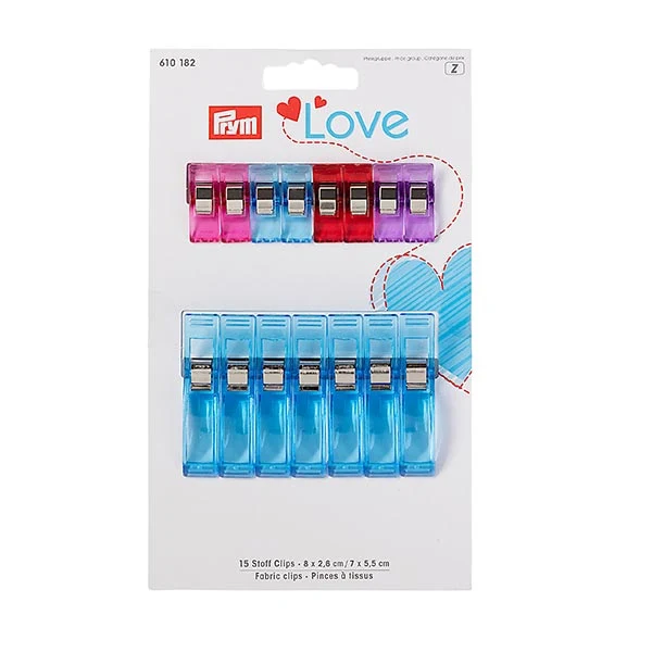 Prym Love Stoffklammern 15 Stk. gemischt bunt
