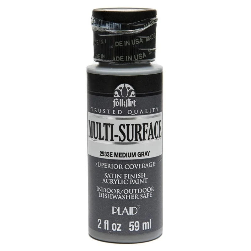 FolkArt - Multi-Surface Acrylic Paint - 2oz - Medium Grey