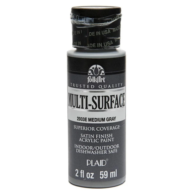 FolkArt - Multi-Surface Acrylic Paint - 2oz - Medium Grey