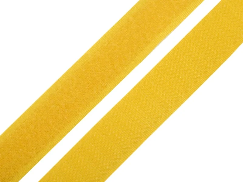 Klettband 20mm senfgelb Flauschband