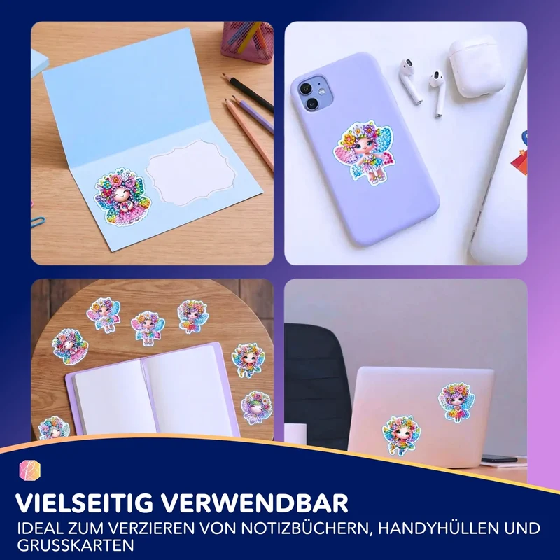 Diamond Painting Sticker - Blumenfeen