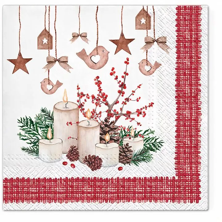 Advent Candles Decoupage Napkins - 1 pc