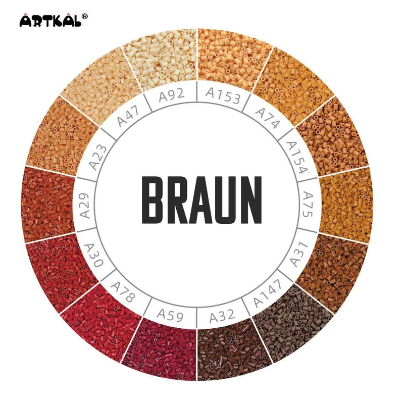 2000 Artkal MINI A 2,6mm Brauntöne (soft)