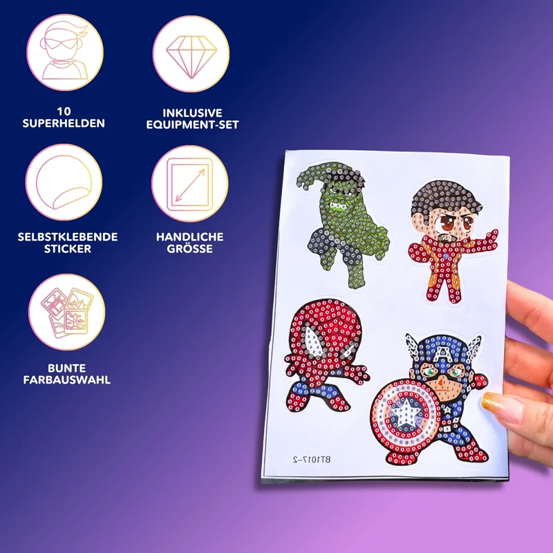 Diamond Painting Sticker - Superhelden