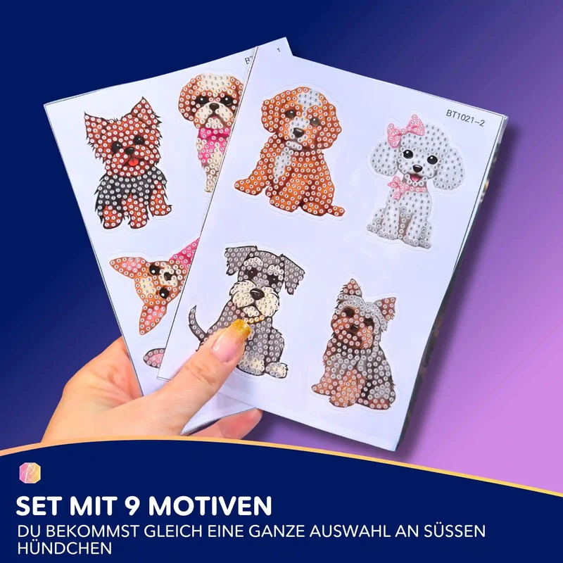 Diamond Painting Sticker - Hunde